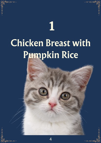 Say No to Processed Food-50 Healthy Meals You Can Make for Your Cat-Dark Mode(185 pages)