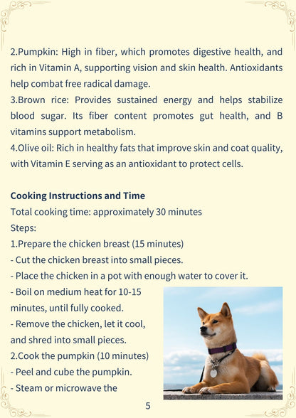 Say No to Processed Food-50 Healthy Meals You Can Make for Your Dog(198 pages)