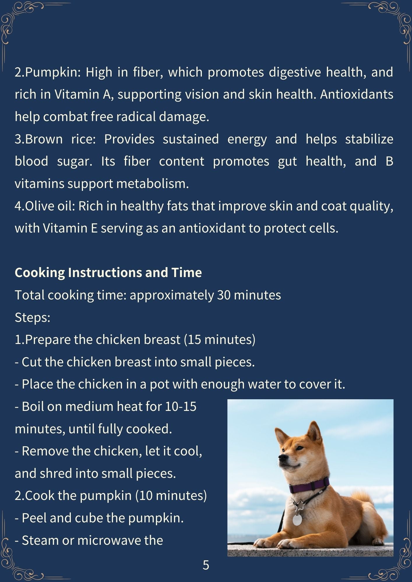 Say No to Processed Food-50 Healthy Meals You Can Make for Your Dog-Dark Mode(198 pages)