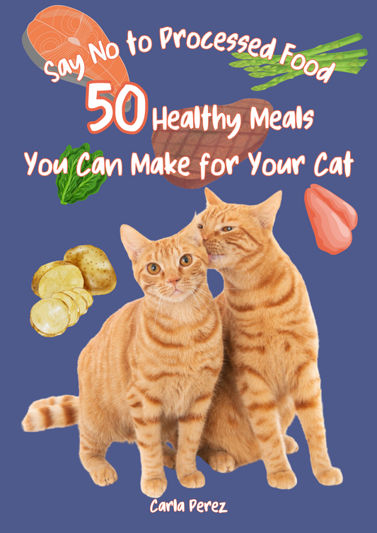 Say No to Processed Food-50 Healthy Meals You Can Make for Your Cat-Dark Mode(185 pages)