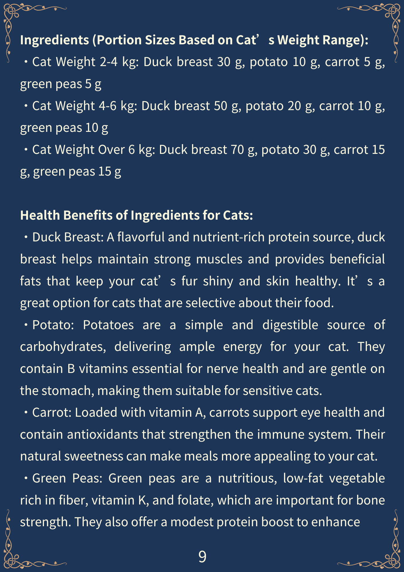 Say No to Processed Food-50 Healthy Meals You Can Make for Your Cat-Dark Mode(185 pages)