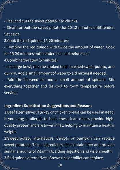 Say No to Processed Food-50 Healthy Meals You Can Make for Your Dog-Dark Mode(198 pages)