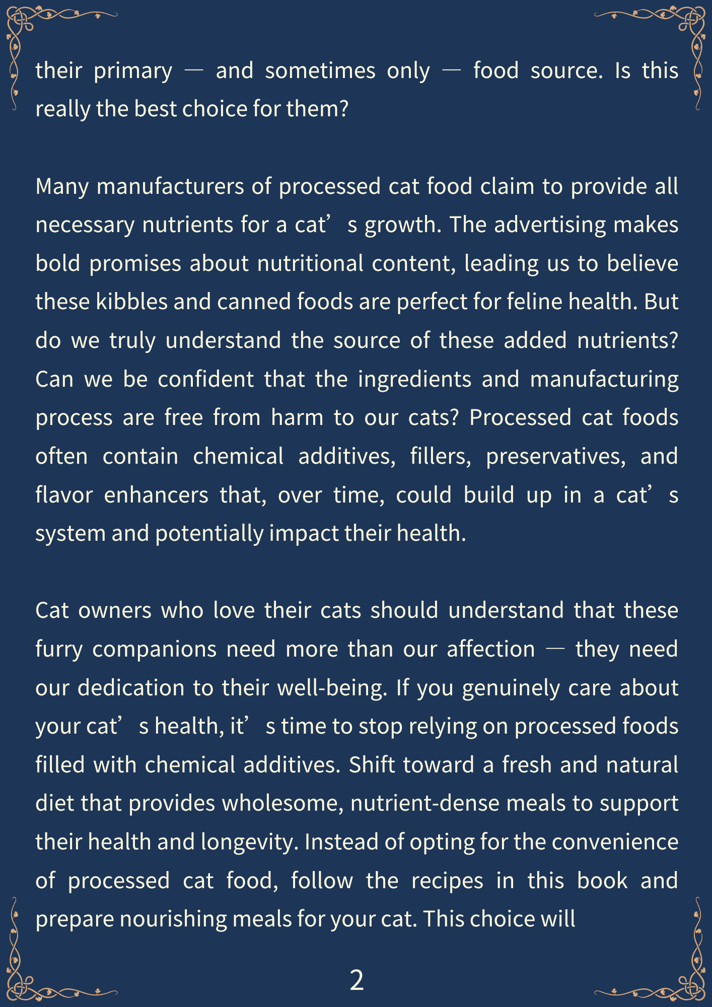 Say No to Processed Food-50 Healthy Meals You Can Make for Your Cat-Dark Mode(185 pages)