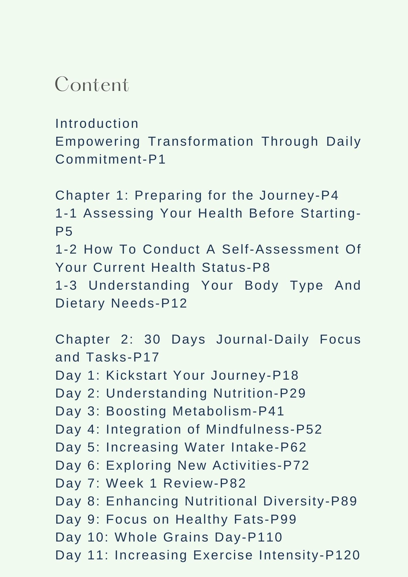 30 Days To A Healthier You. A Daily Weight Loss Journal.(344 pages)