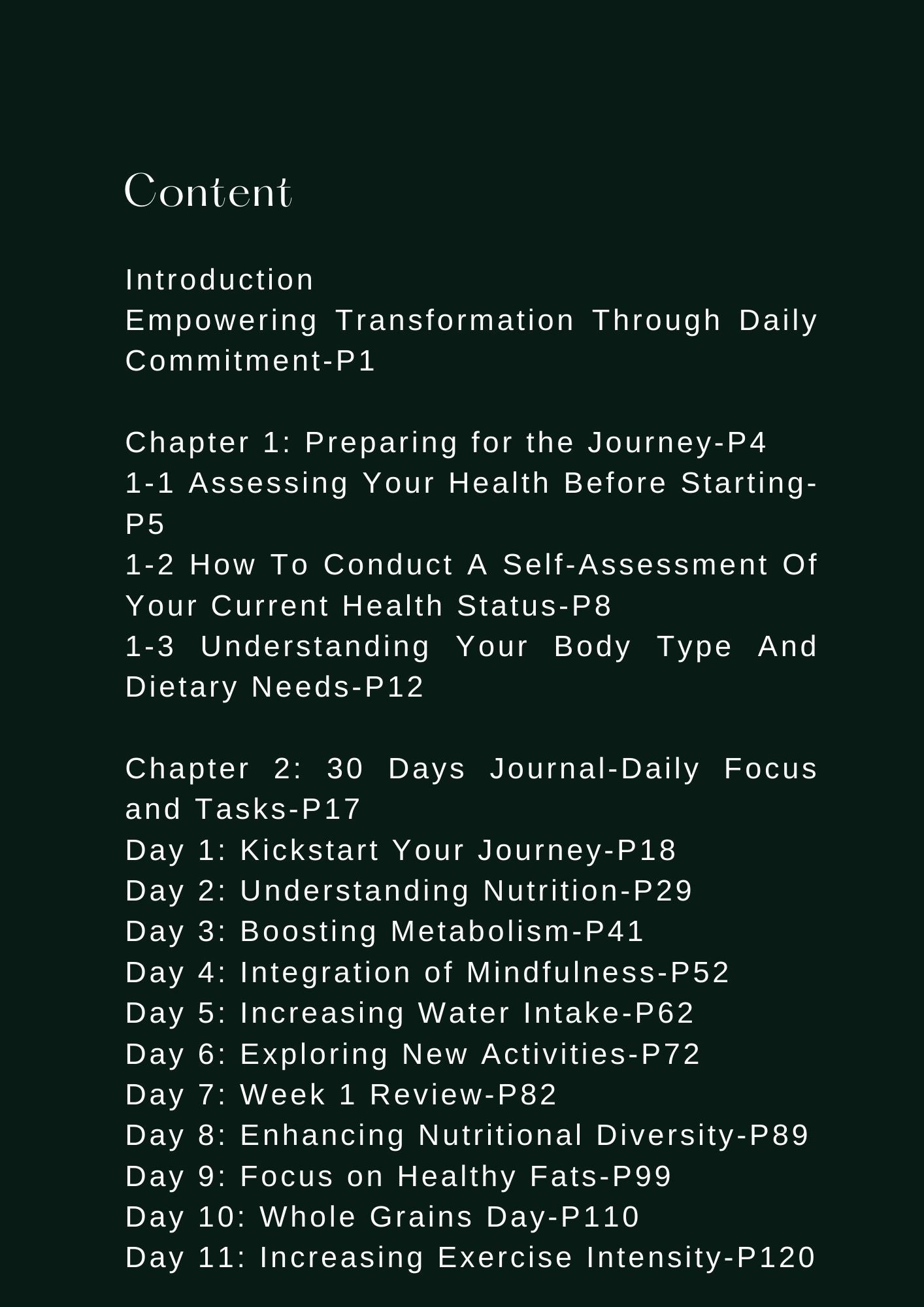 30 Days To A Healthier You. A Daily Weight Loss Journal.-Dark Mode(344 pages)