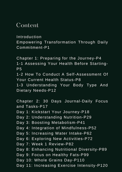 30 Days To A Healthier You. A Daily Weight Loss Journal.-Dark Mode(344 pages)