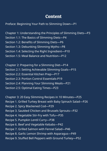 Subscribe To Dowanload This Free eBook! 10-Minute Magic: 20 Easy Recipes for Slimming Down-Dark Mode(100 pages)