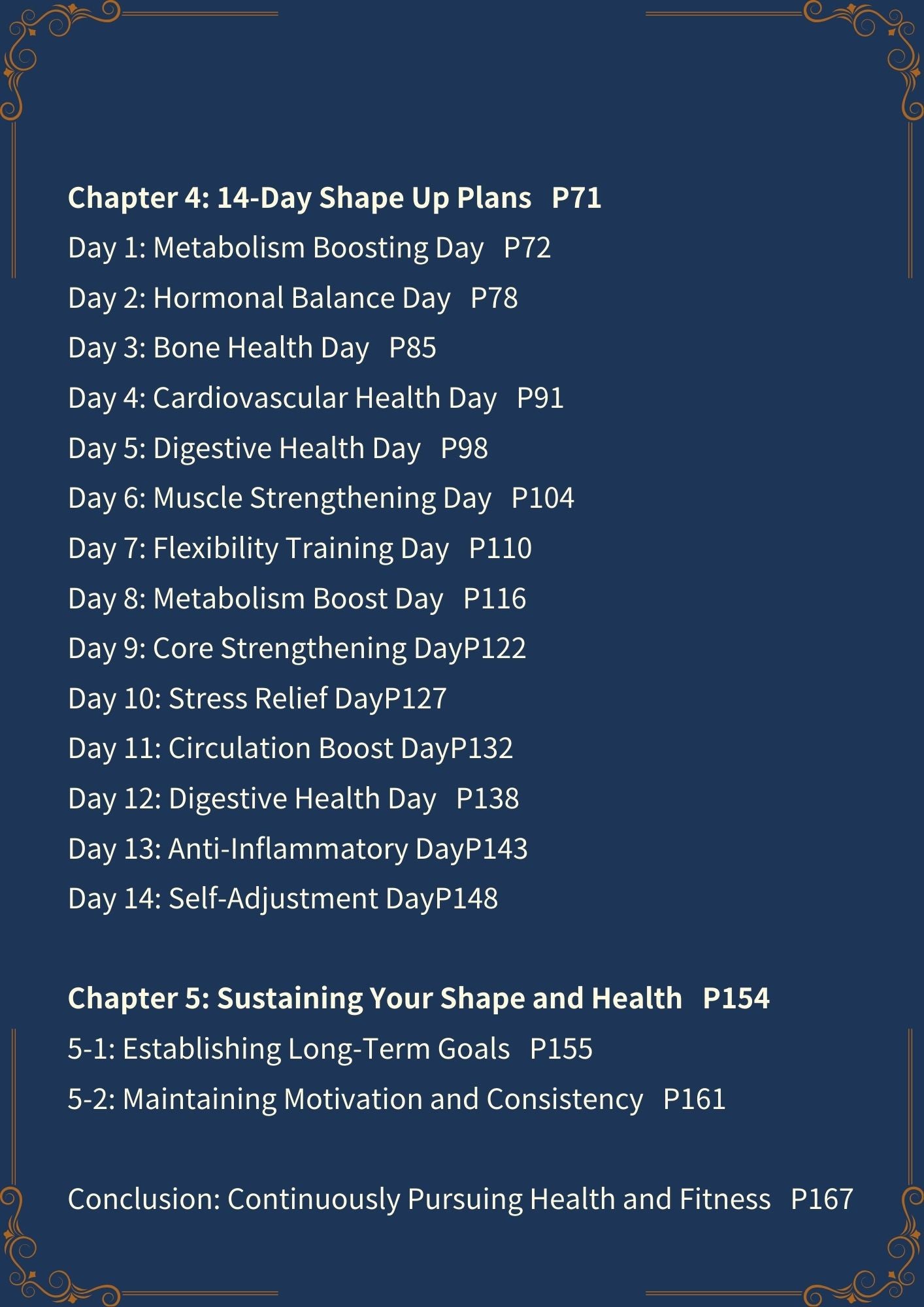 Age 40s Easy Guide. 14-Day Shape Up Plan-Dark Mode(170 pages)