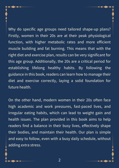 Age 20s Easy Guide. 14-Day Shape Up Plan-Dark Mode(202 pages)