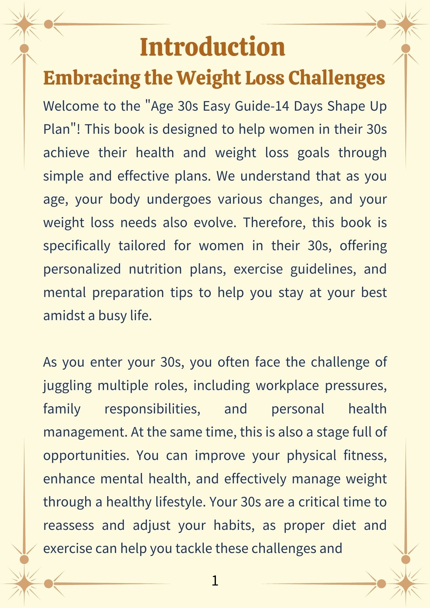 Age 30s Easy Guide. 14-Day Shape Up Plan(235 pages)