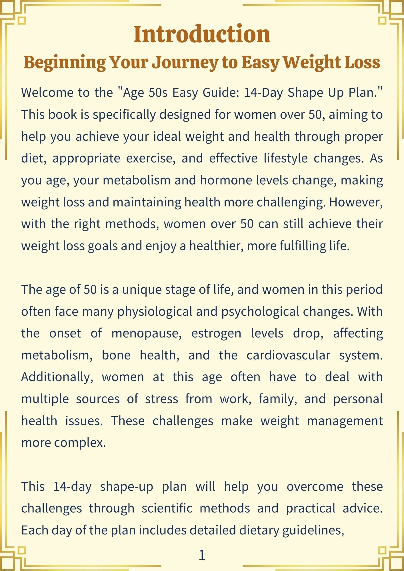 Age 50s Easy Guide. 14-Day Shape Up Plan(219 pages)