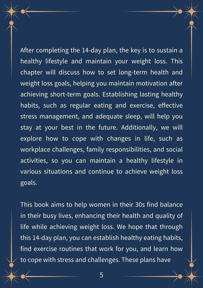 Age 30s Easy Guide. 14-Day Shape Up Plan-Dark Mode(235 pages)