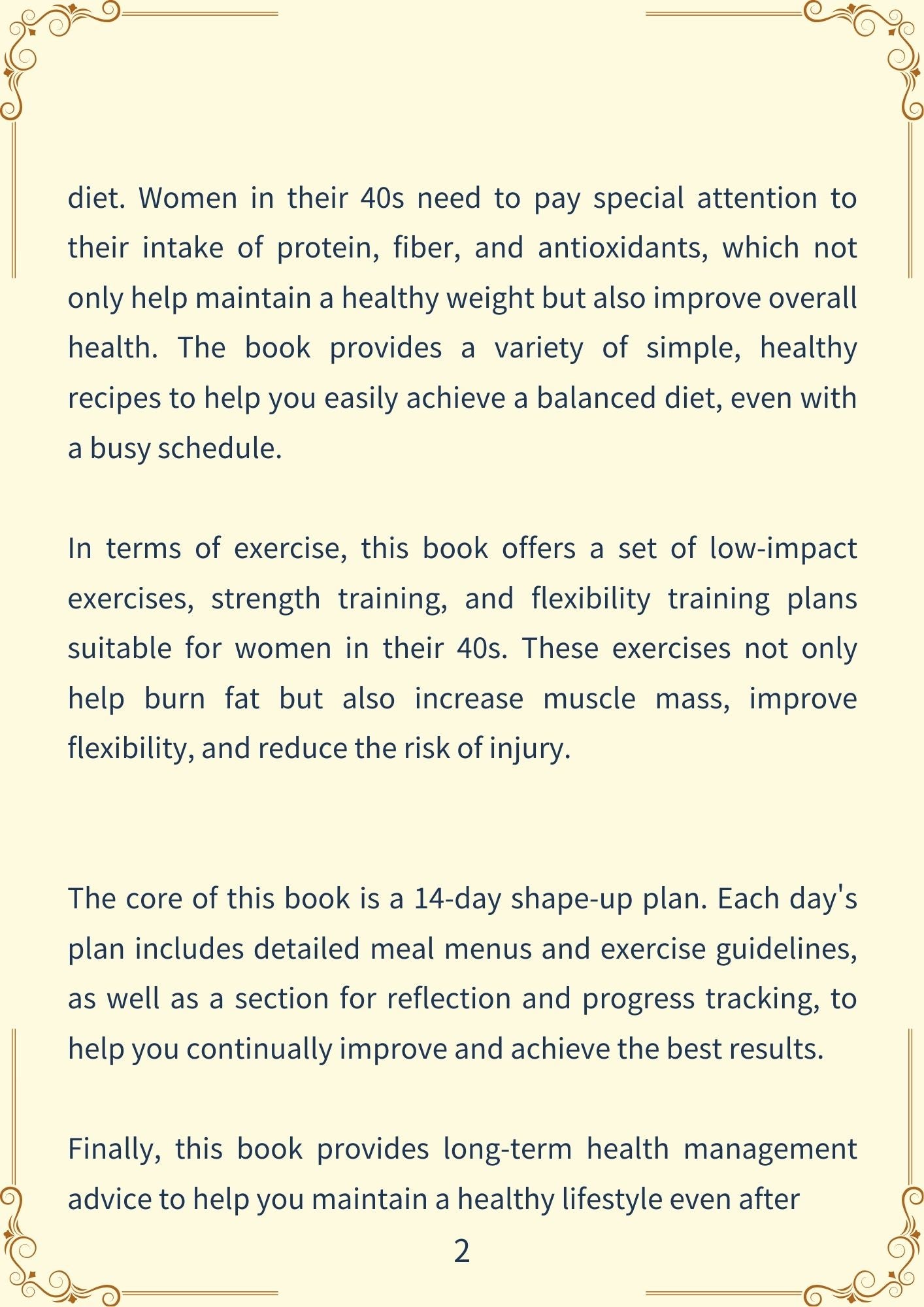 Age 40s Easy Guide. 14-Day Shape Up Plan(170 pages)